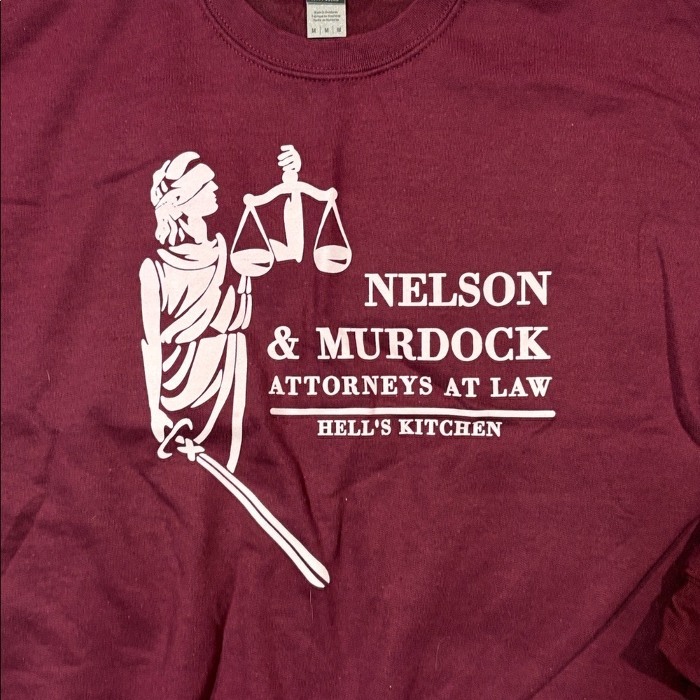 NWT Sage & Sprout Nelson & Murdock Marvel Daredevil Crewneck Sweatshirt - Picture 6 of 7